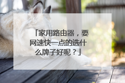 家用路由器,要网速快一点的选什么牌子好呢?