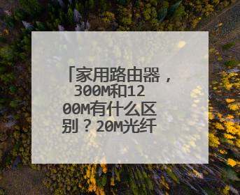 家用路由器，300M和1200M有什么区别？20M光纤，买哪个？