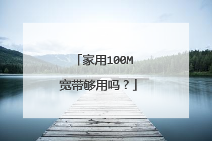 家用100M宽带够用吗？