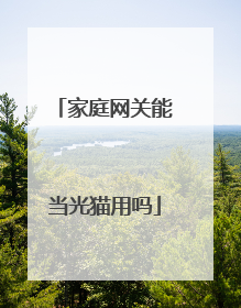 家庭网关能当光猫用吗