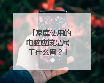 家庭使用的电脑应该是属于什么网?