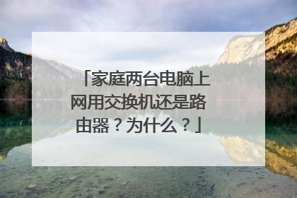 家庭两台电脑上网用交换机还是路由器？为什么？