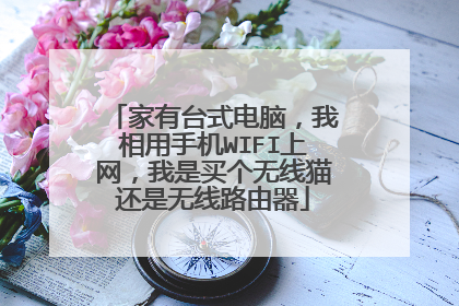 家有台式电脑，我相用手机WIFI上网，我是买个无线猫还是无线路由器