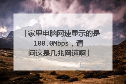 家里电脑网速显示的是100.0Mbps,请问这是几兆网速啊