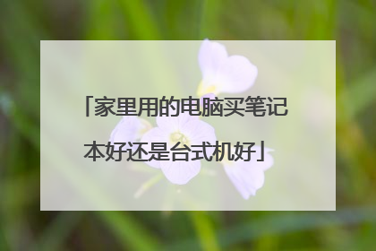 家里用的电脑买笔记本好还是台式机好