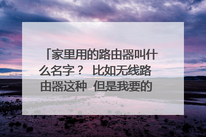 家里用的路由器叫什么名字？ 比如无线路由器这种 但是我要的不是无线的 。 那叫什么名字啊？