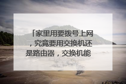 家里用要拨号上网,究竟要用交换机还是路由器,交换机能用吗,怎么设置