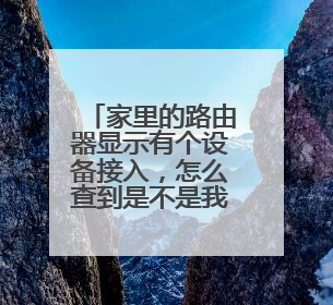 家里的路由器显示有个设备接入，怎么查到是不是我家的设备呢？