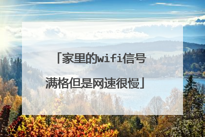 家里的wifi信号满格但是网速很慢