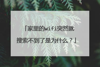 家里的wifi突然就搜索不到了是为什么？