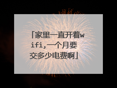 家里一直开着wifi,一个月要交多少电费啊