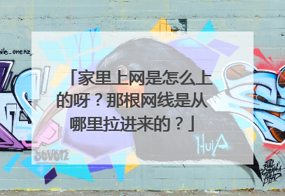家里上网是怎么上的呀？那根网线是从哪里拉进来的？