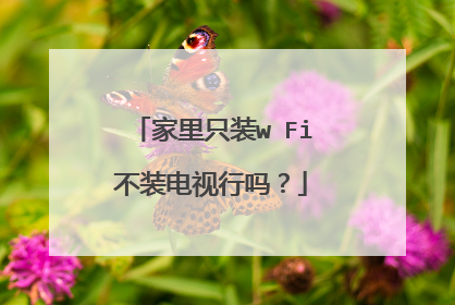 家里只装wⅰFi不装电视行吗？