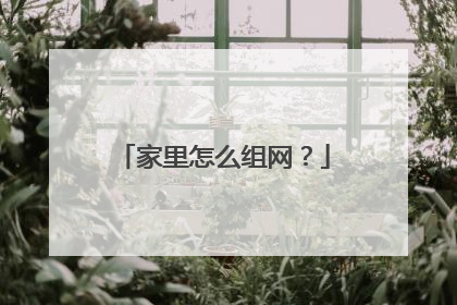 家里怎么组网？