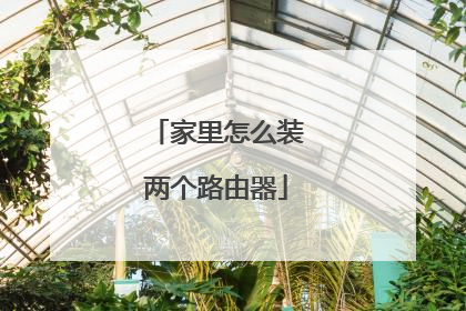 家里怎么装两个路由器