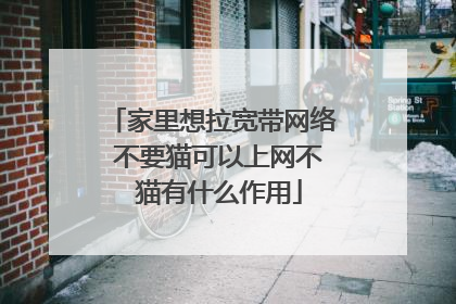 家里想拉宽带网络 不要猫可以上网不 猫有什么作用