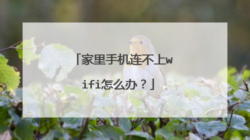 家里手机连不上wifi怎么办？
