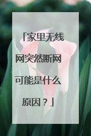 家里无线网突然断网可能是什么原因？