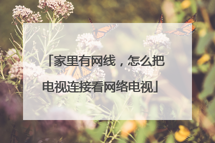 家里有网线,怎么把电视连接看网络电视