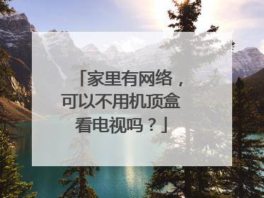 家里有网络，可以不用机顶盒看电视吗？