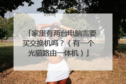 家里有两台电脑需要买交换机吗？（有一个光猫路由一体机）