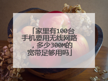 家里有100台手机要用无线网路，多少300M的宽带足够用吗