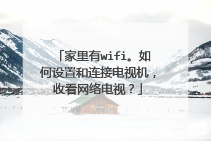 家里有wifi。如何设置和连接电视机，收看网络电视？