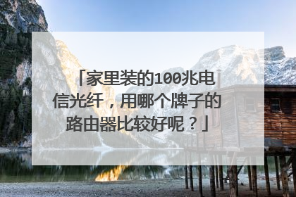 家里装的100兆电信光纤，用哪个牌子的路由器比较好呢？