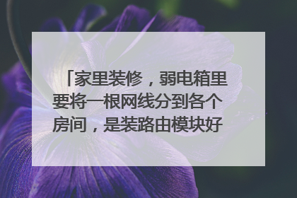 家里装修，弱电箱里要将一根网线分到各个房间，是装路由模块好还是poe交换机好？这两者有什么区别？