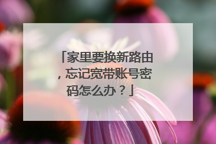 家里要换新路由,忘记宽带账号密码怎么办?
