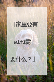 家里要有wifi需要什么？