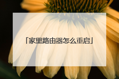 家里路由器怎么重启