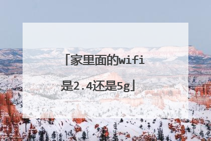 家里面的wifi是2.4还是5g