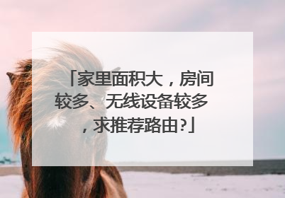 家里面积大,房间较多、无线设备较多,求推荐路由?