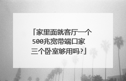 家里面就客厅一个500兆宽带端口家三个卧室够用吗?
