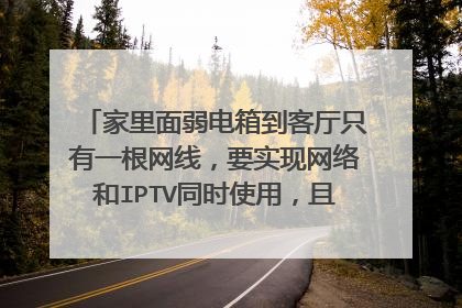 家里面弱电箱到客厅只有一根网线,要实现网络和IPTV同时使用,且不会损失500M的宽带,请问该如何弄?