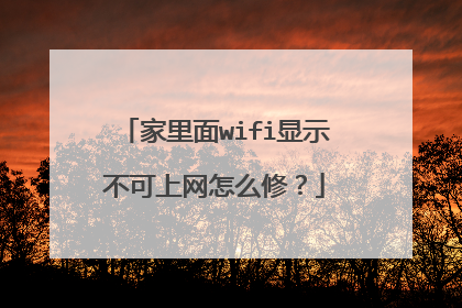 家里面wifi显示不可上网怎么修？