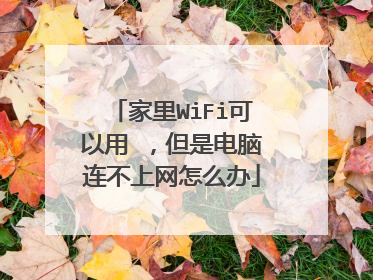 家里WiFi可以用 ,但是电脑连不上网怎么办