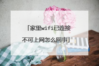家里wifi已连接不可上网怎么回事