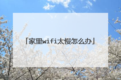 家里wifi太慢怎么办