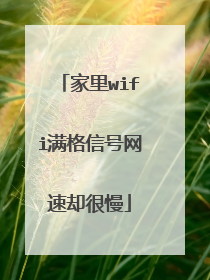 家里wifi满格信号网速却很慢