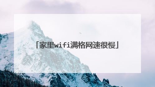 家里wifi满格网速很慢