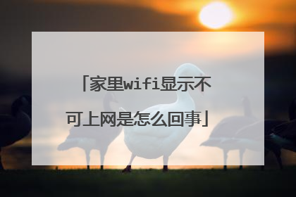 家里wifi显示不可上网是怎么回事