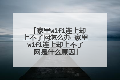 家里wifi连上却上不了网怎么办 家里wifi连上却上不了网是什么原因