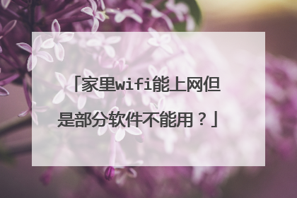 家里wifi能上网但是部分软件不能用？