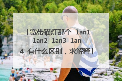 宽带猫灯那个 lan1 lan2 lan3 lan4 有什么区别,求解释