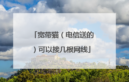 宽带猫(电信送的)可以接几根网线