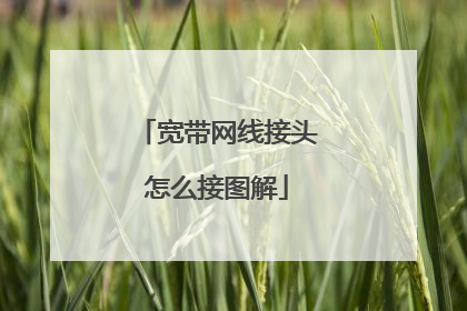 宽带网线接头怎么接图解