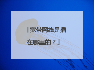 宽带网线是插在哪里的?