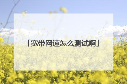 宽带网速怎么测试啊